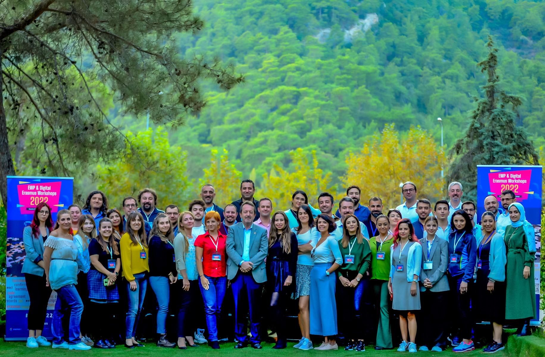 Group photo of participants at an early Digital Erasmus Conference